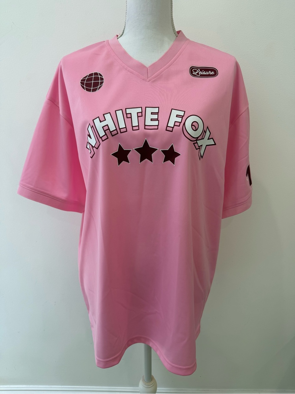 White Fox Pink Graphic Jersey